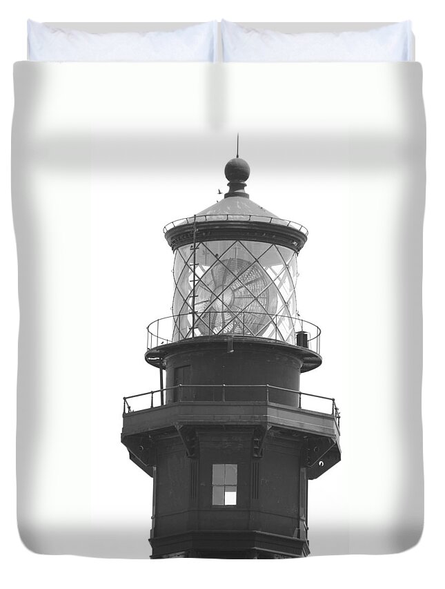 Landscape Duvet Cover featuring the photograph Lighthouse Light by Rob Hans