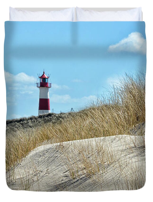 Lighthouse Duvet Cover featuring the photograph Lighthouse Sylt by Joachim G Pinkawa