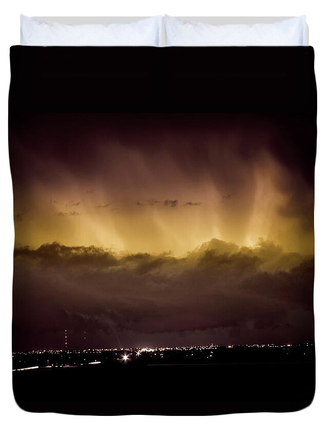bo Insogna Duvet Cover featuring the photograph Lightning Cloud Burst Boulder County Colorado IM29 by James BO Insogna