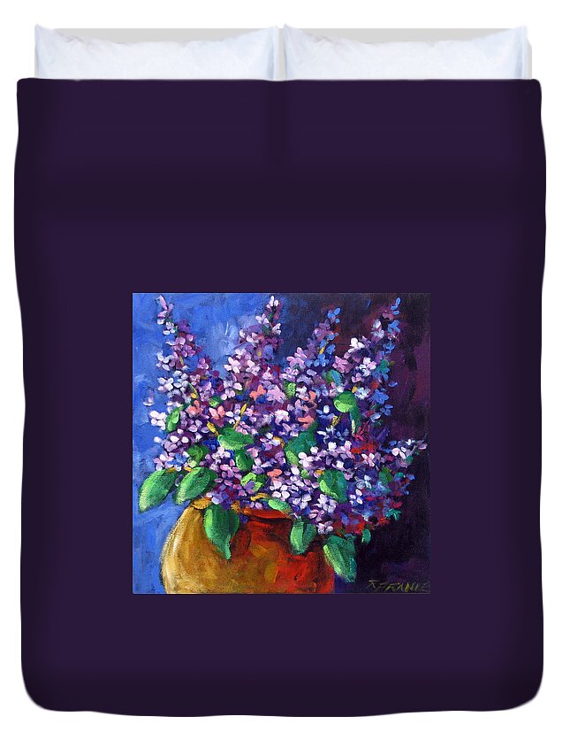 Art Duvet Cover featuring the painting Lilacs by Richard T Pranke
