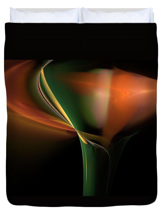 Digital Photography Duvet Cover featuring the digital art Lilly of Light by David Lane