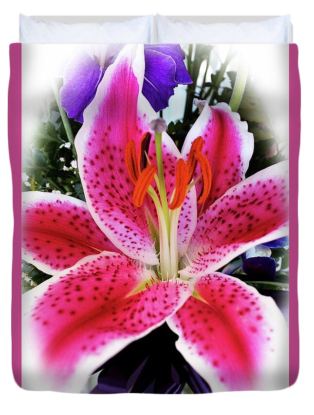 Lily Duvet Cover featuring the photograph Lily by Hugh Smith