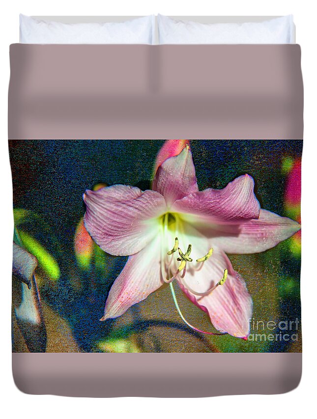 Lily Duvet Cover featuring the photograph Lily in the Parque by Barry Weiss