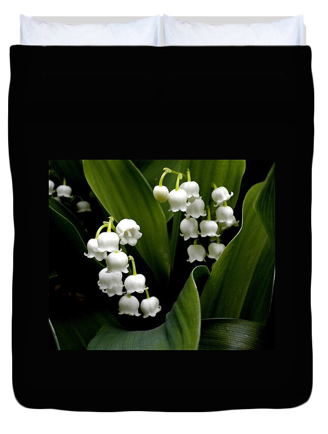 Lily Of The Valley Duvet Cover featuring the painting Lily of the Valley by Renate Wesley