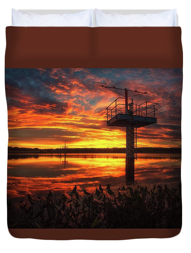 Gilford Duvet Cover featuring the photograph Lily Pond by Robert Clifford