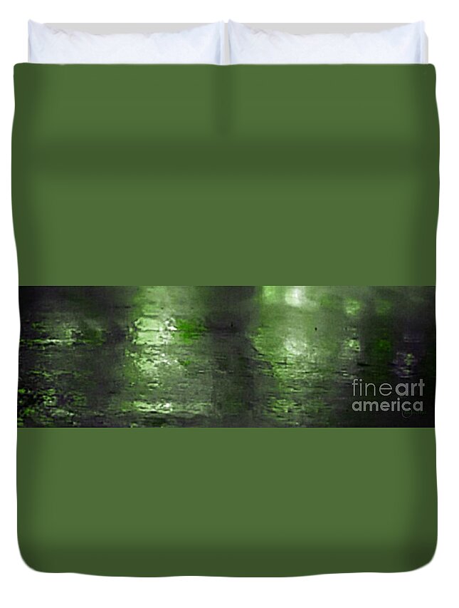 Green Duvet Cover featuring the photograph Lime by Robert ONeil