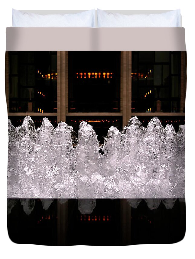 Lincoln Center Duvet Cover featuring the photograph Lincoln Center by Rona Black