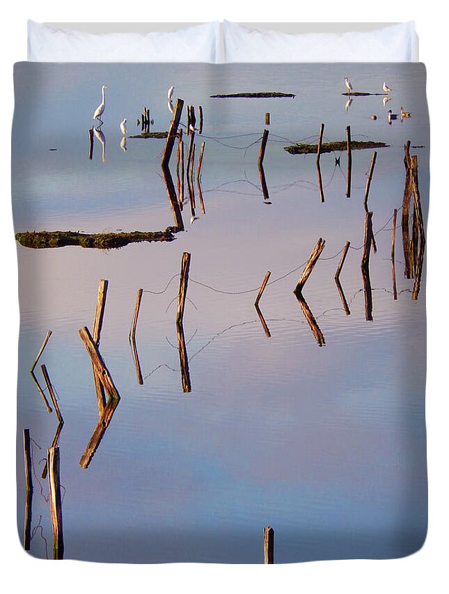 The Walkers Duvet Cover featuring the photograph Liquid Assets by The Walkers