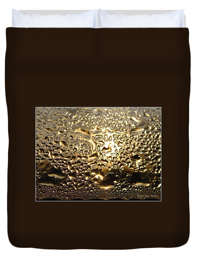 Liquid Gold Duvet Cover featuring the photograph Liquid Gold by Joyce Dickens