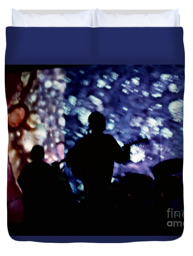 Psychedelic Duvet Cover featuring the photograph Liquid Light Show 1968 by The Harrington Collection