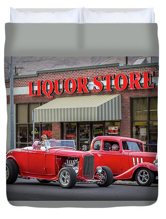 Liquor Duvet Cover featuring the photograph Liquor Store by Brad Stinson