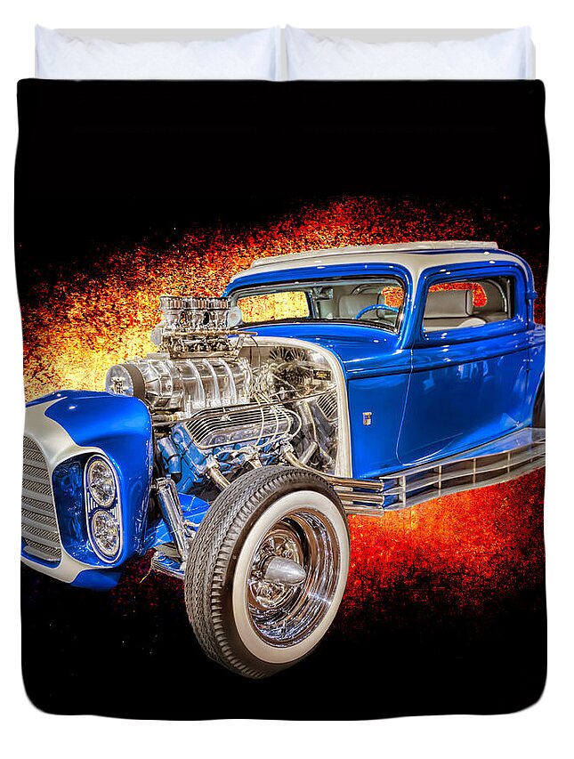 Car Duvet Cover featuring the photograph Little Deuce Coupe #3 by Susan Rissi Tregoning