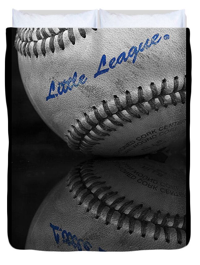 Little League Duvet Cover featuring the photograph Little League Baseball by Morgan Wright