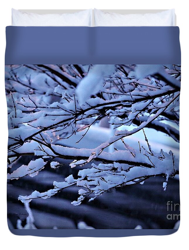 Snow Duvet Cover featuring the photograph Little light make me smile by Yumi Johnson