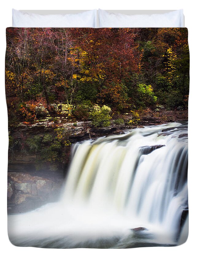 Little River Canyon Duvet Cover featuring the photograph Little River Colors by Parker Cunningham