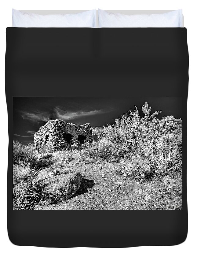 Landscape Duvet Cover featuring the photograph Little Rock in Infrared by Michael McKenney