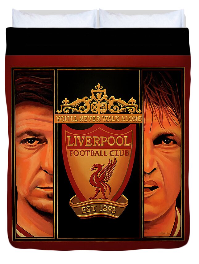 Liverpool Duvet Cover featuring the painting Liverpool Painting by Paul Meijering