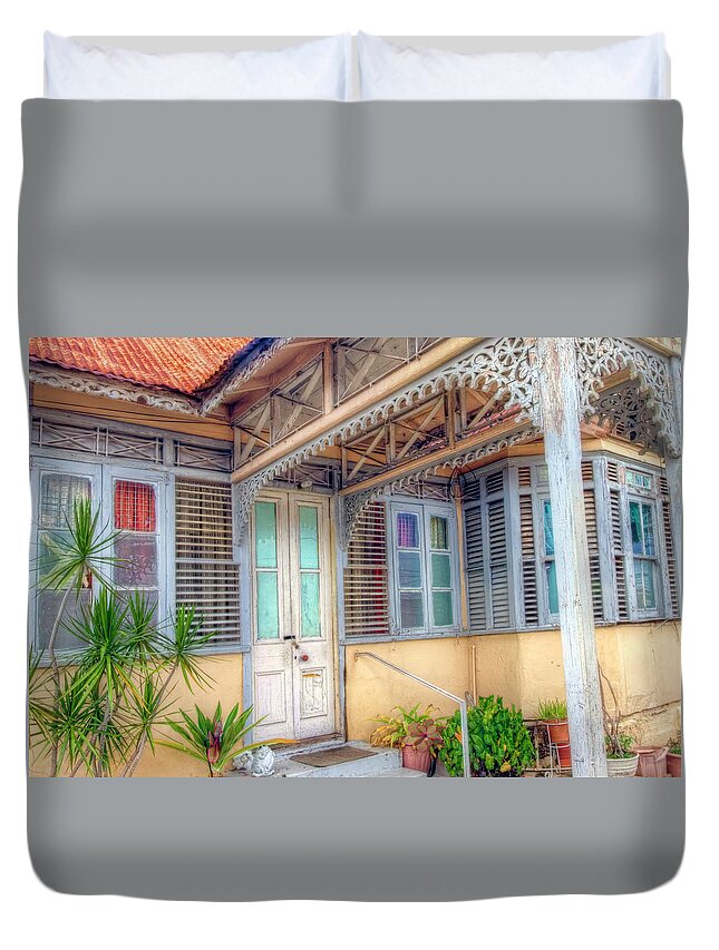 Trinidad Duvet Cover featuring the photograph Locked Up Memories by Nadia Sanowar