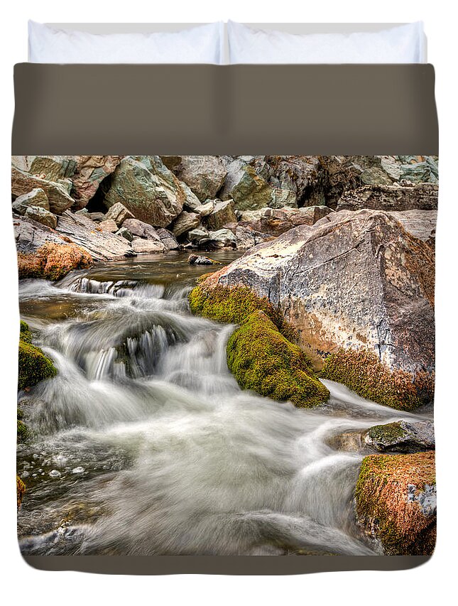 Creek Duvet Cover featuring the photograph Logan Creek, Montana 2 by Jedediah Hohf