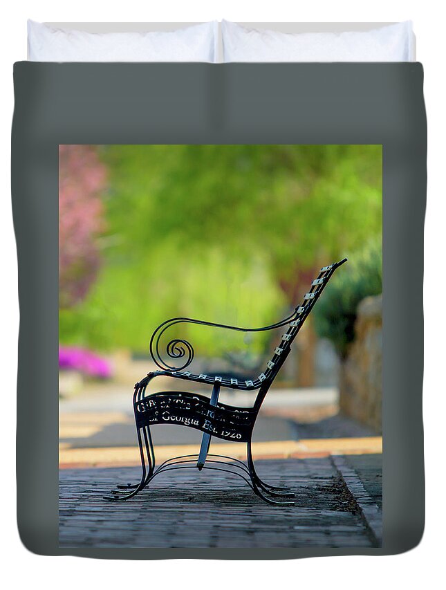 Lonely Bench Duvet Cover For Sale By Mark Chandler