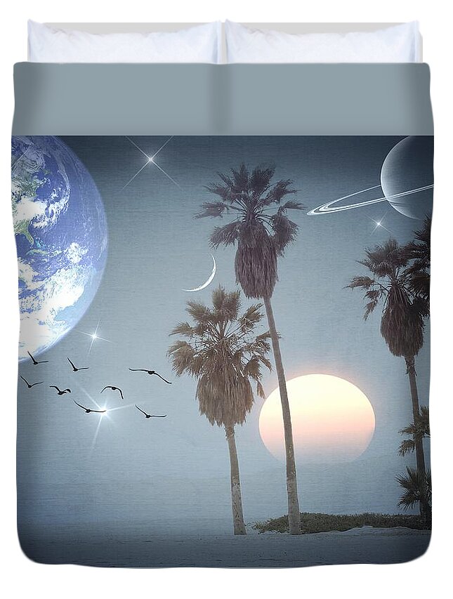 Longing Duvet Cover featuring the digital art Longing by Marianna Mills