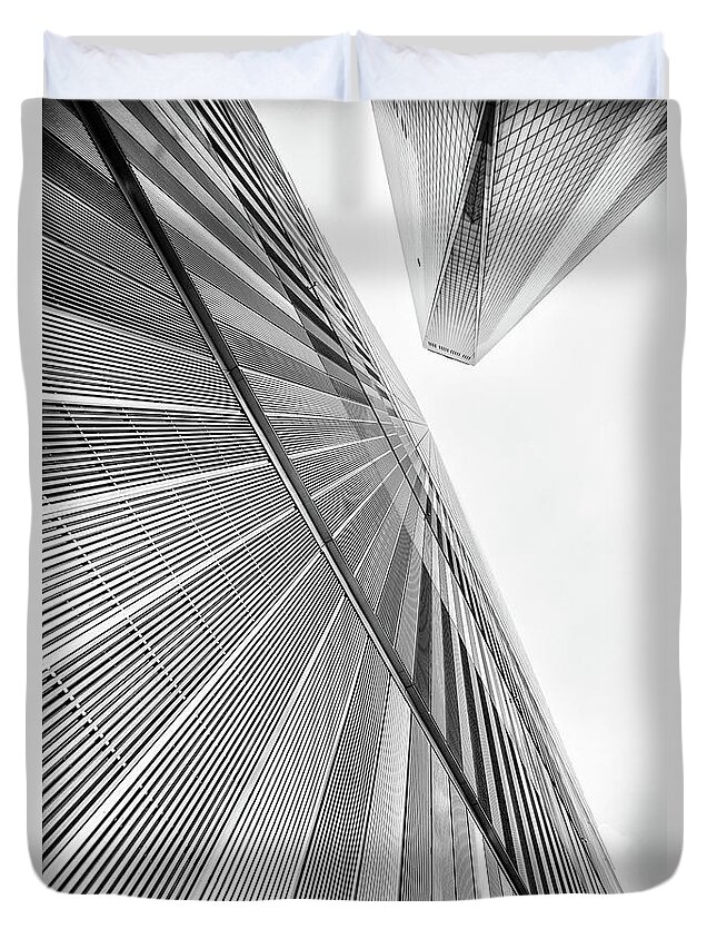 Freedom Tower Duvet Cover featuring the photograph Look Up Freedom by Elvira Pinkhas