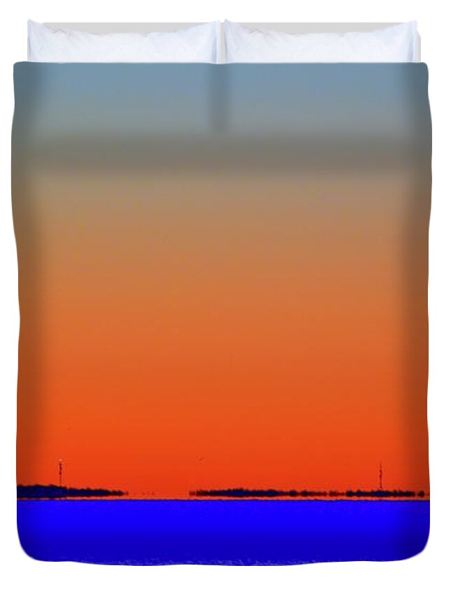 Abstract Duvet Cover featuring the photograph Looking Across by Lyle Crump