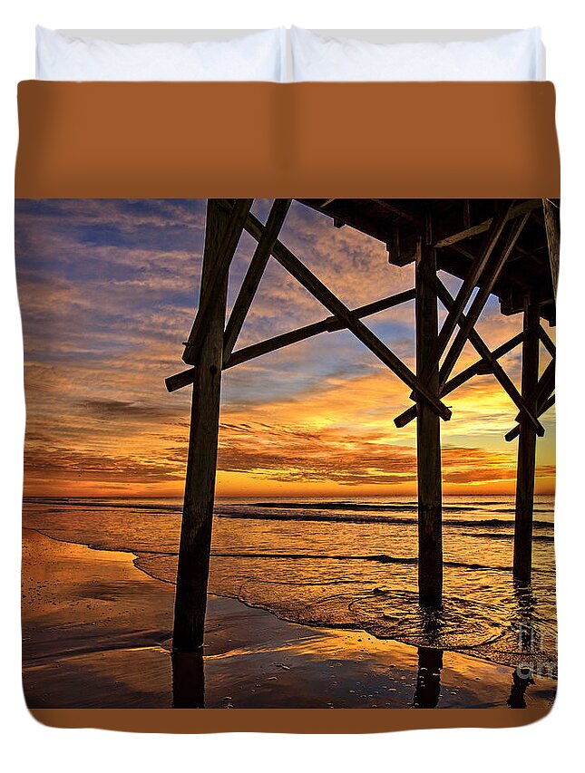 Surf City Duvet Cover featuring the photograph Looking Out by DJA Images