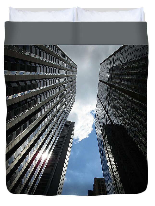 Architecture Duvet Cover featuring the photograph Looking Up by Renette Coachman