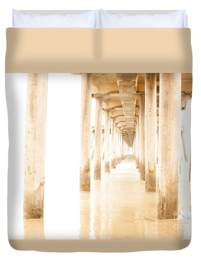 Pier Duvet Cover featuring the photograph Lose yourself at the Pier by Ruth Jolly