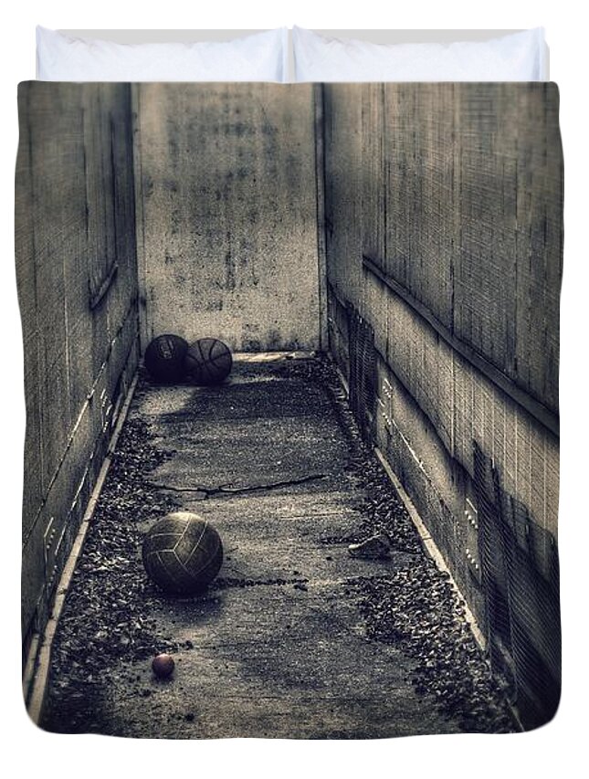 Balls Duvet Cover featuring the photograph Lost and Forgotten by Leah McPhail