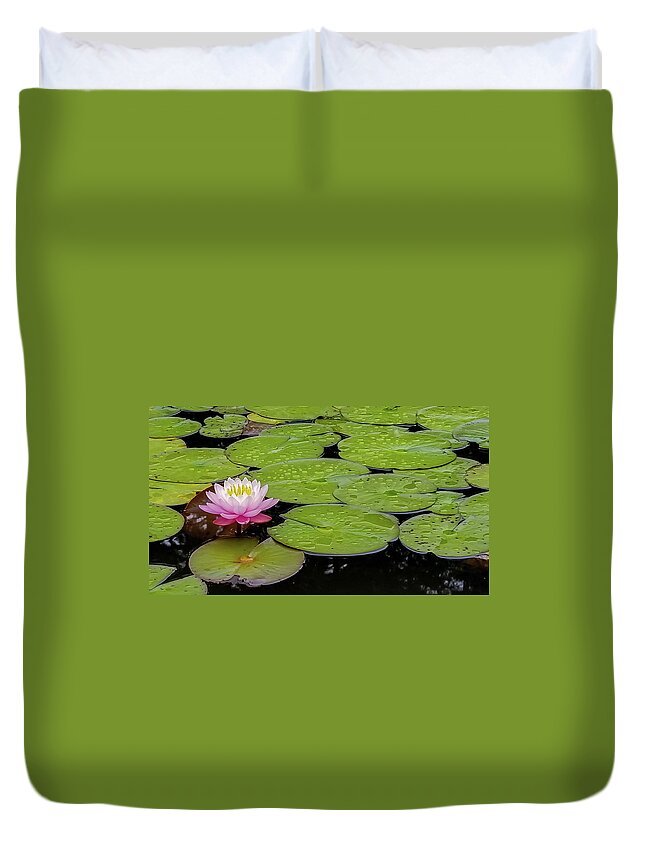 Water Lily Duvet Cover featuring the photograph Lotus Blossom by Holly Ross
