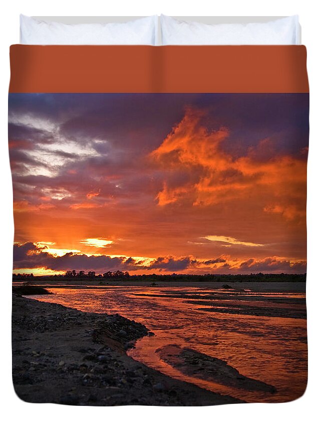 The Walkers Duvet Cover featuring the photograph Love At First Light by The Walkers