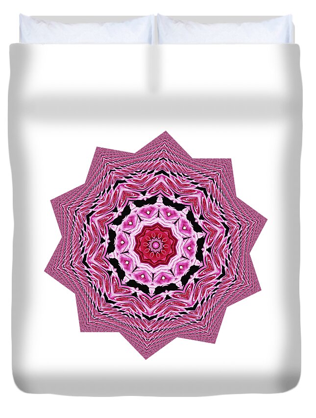 Photography Duvet Cover featuring the photograph Loving Rose Mandala by Kaye Menner by Kaye Menner