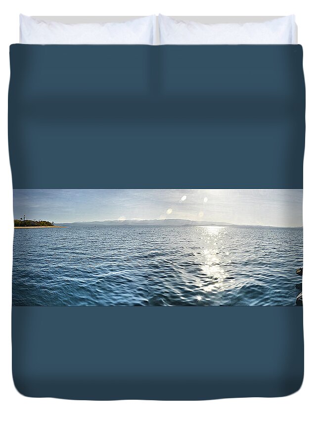 Low Duvet Cover featuring the photograph Low Isles Panorama by Andrei SKY