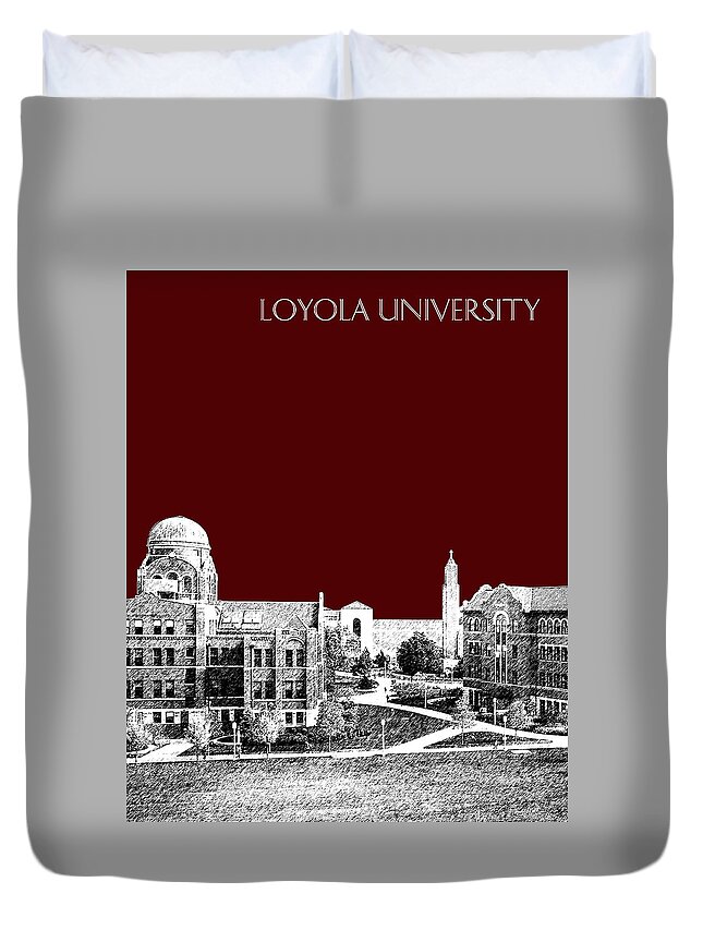  Duvet Cover featuring the digital art Loyola University Version 4 by DB Artist