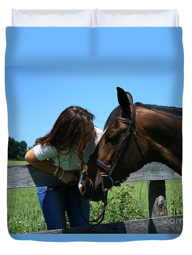  Duvet Cover featuring the photograph Lucia-Cora25 by Life With Horses