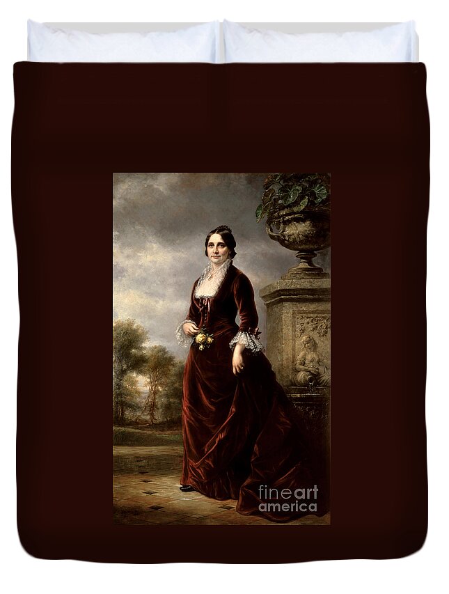 Government Duvet Cover featuring the photograph Lucy Hayes, First Lady by Science Source