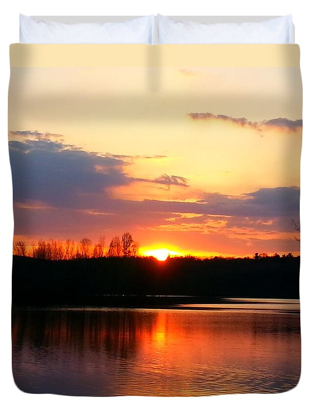 Sunset Duvet Cover featuring the photograph Lullaby by Dani McEvoy