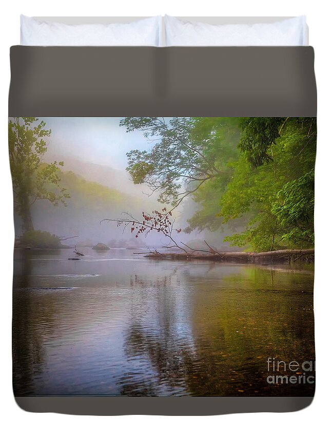Farmington River Duvet Cover featuring the photograph Luminosity by Tom Cameron