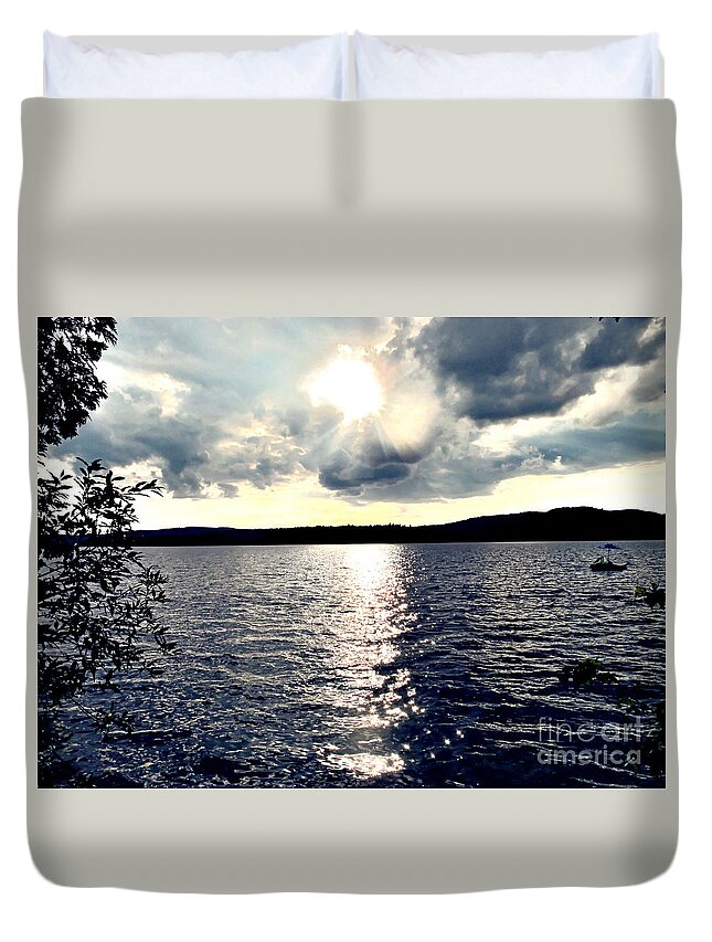 Lake Duvet Cover featuring the photograph Luminous Lakeside by Onedayoneimage Photography