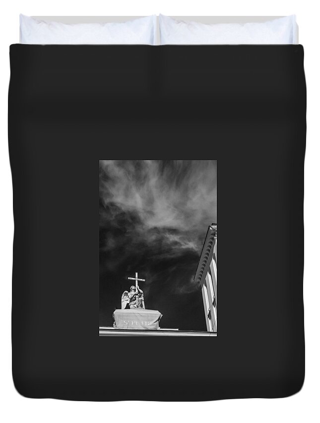 Russian Artists New Wave Duvet Cover featuring the photograph Lutheran Church of Peter amd Paul in St. Petersburg by Dmitry Soloviev
