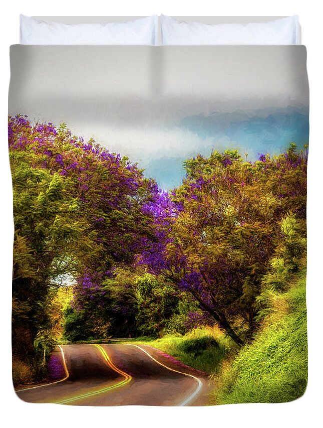 Fine Art Photography Duvet Cover featuring the photograph Magical Maui ... by Chuck Caramella