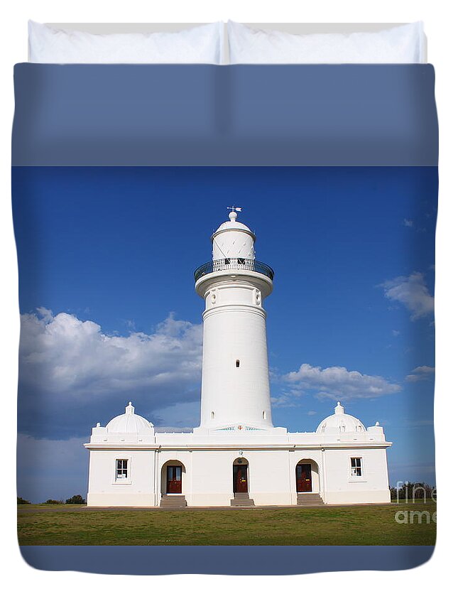 Macquarie Light House Duvet Cover featuring the photograph Macquarie Light House by Bev Conover
