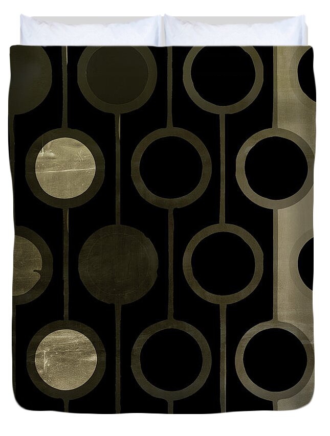 Mid Century Modern Duvet Cover featuring the painting Mad Mod Kitchen II by Mindy Sommers
