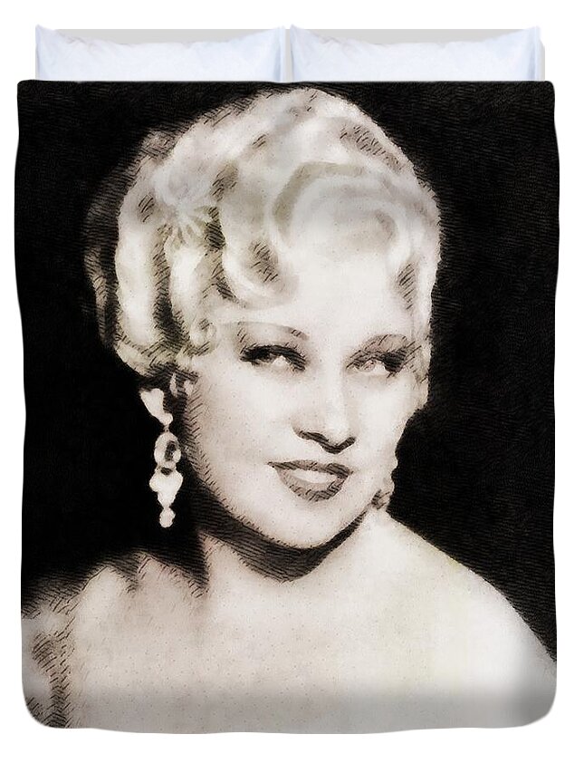 Mae West Hollywood Legend By John Springfield Duvet Cover For
