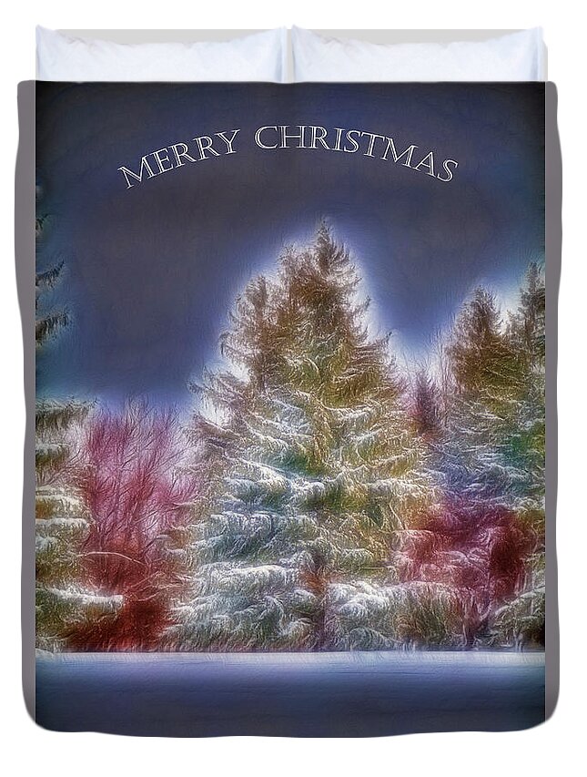 Merry Christmas Duvet Cover featuring the photograph Merrry Christmas and Happy New Year by Jim Lepard