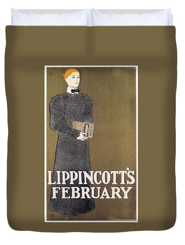 1897 Duvet Cover featuring the photograph Magazine: Lippincotts by Granger
