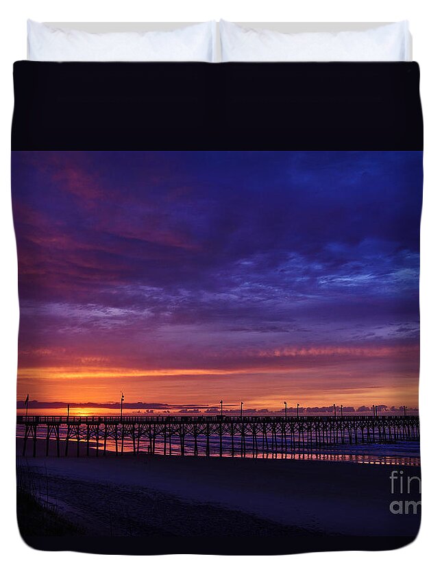 Sunrise Duvet Cover featuring the photograph Magenta Morning by DJA Images