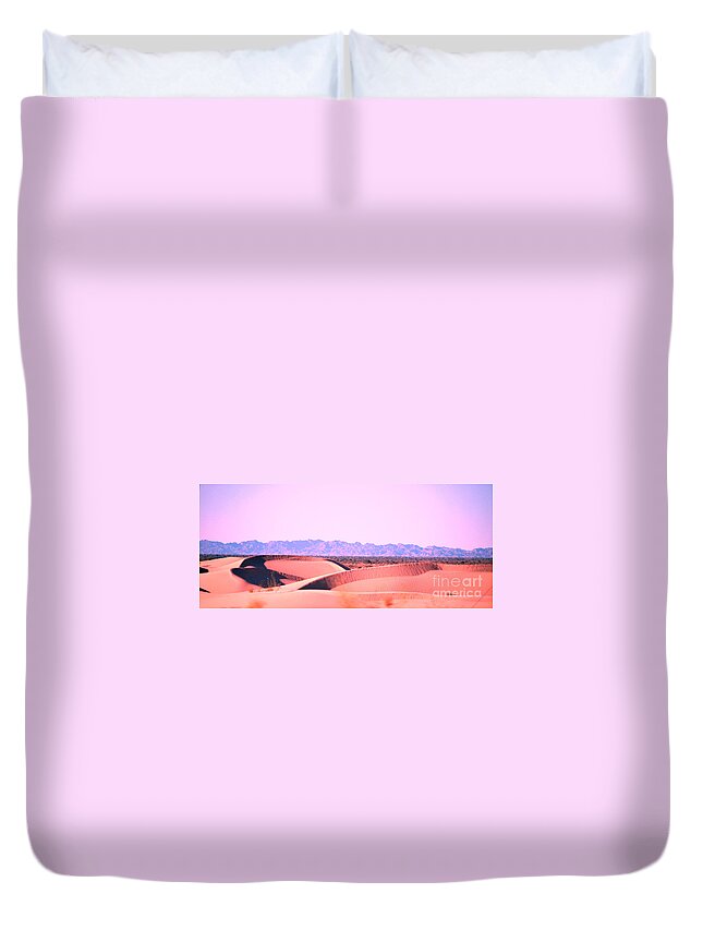 Algodones Duvet Cover featuring the photograph Magenta Sculptured Dunes by Heather Kirk
